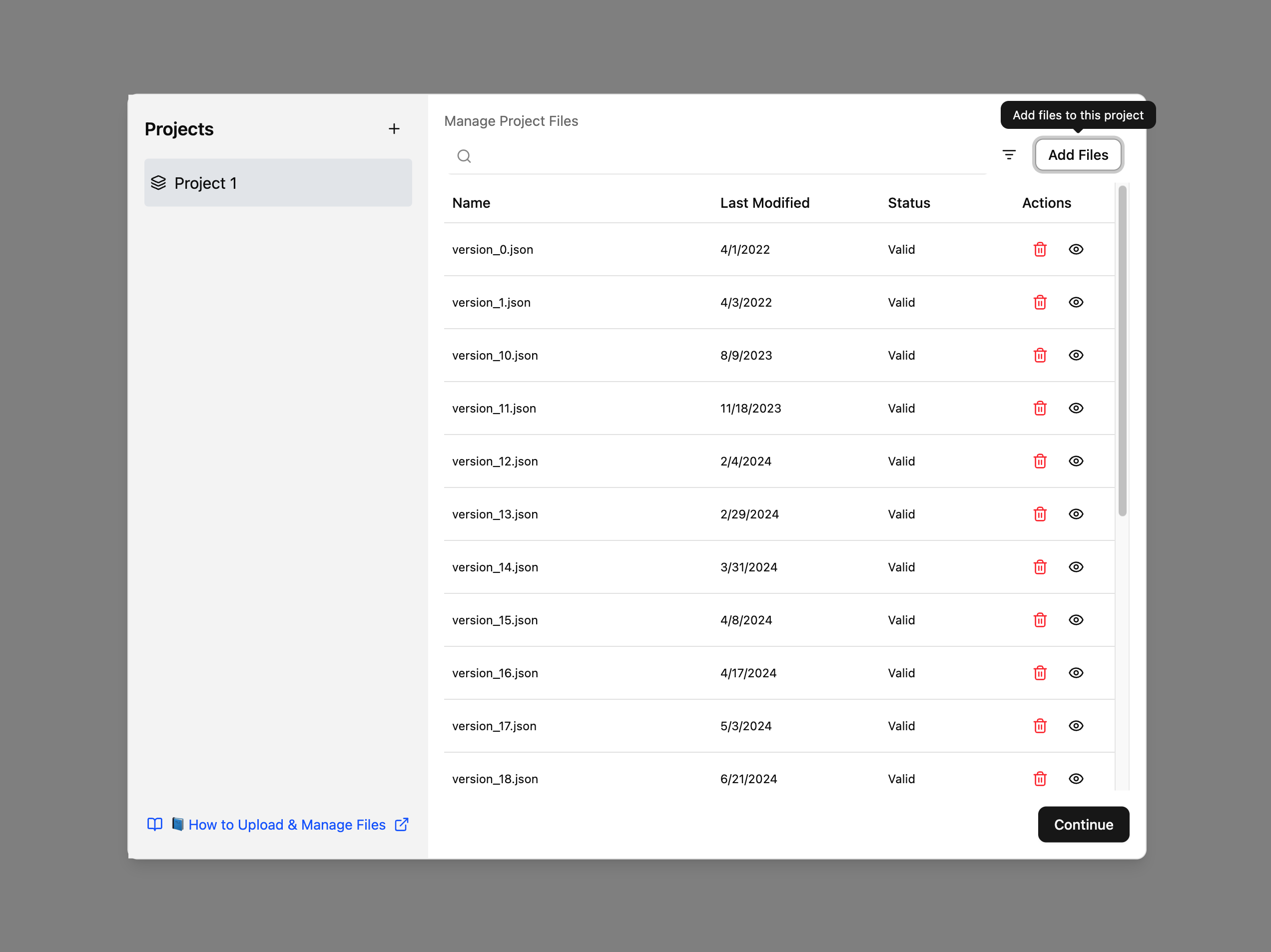 JSON files added to Project 1